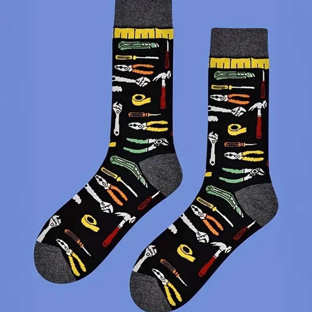 Colorful Tool Patterned Socks - Picture 2 of 3